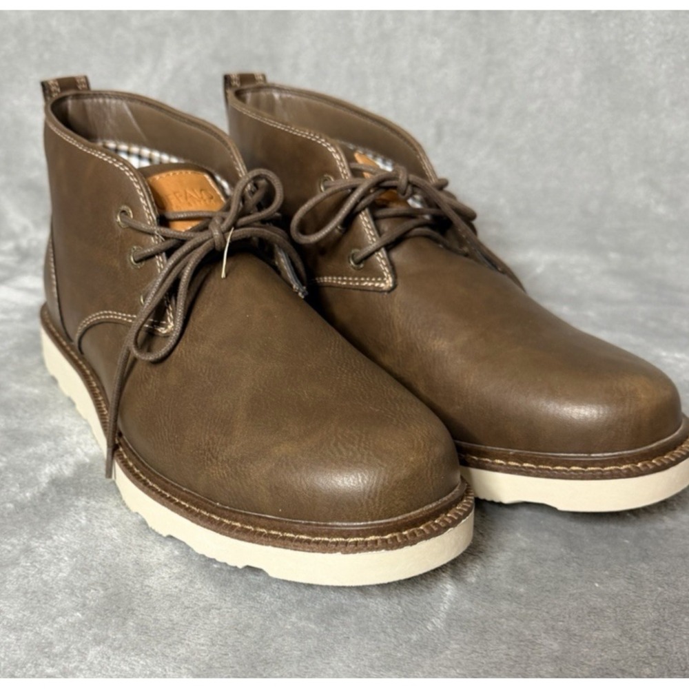 Buffalo David Bitton Men's Metcalf Boots SZ 12 Brown‎ Faux Leather